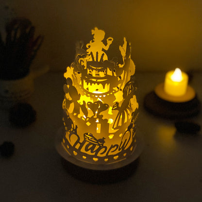 Happy Birthday – 3D Lantern SVG File for Cricut & Silhouette