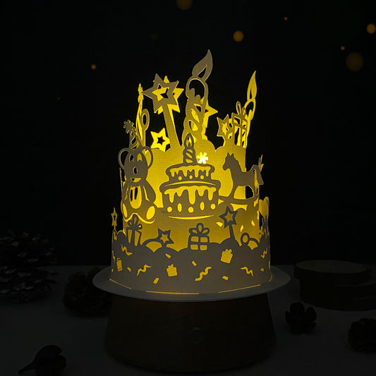 Happy Birthday 3 - 3D Dome Lantern File - Cricut File  - VEKTOR KRAFT