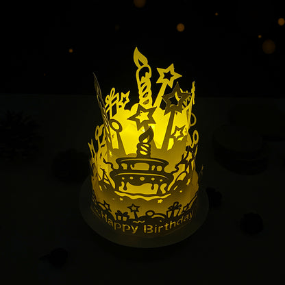Happy Birthday 3 – 3D Lantern SVG File for Cricut & Silhouette