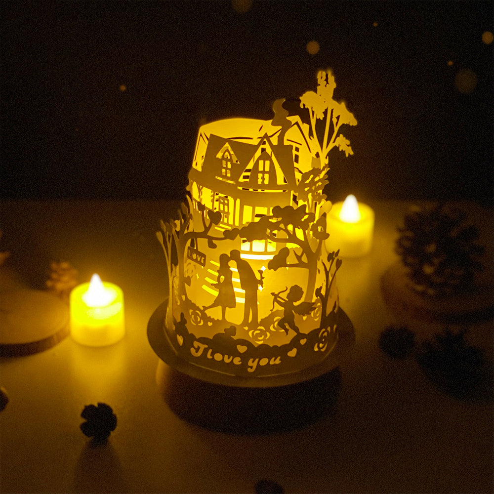 Love 2 – 3D Lantern SVG File for Cricut & Silhouette
