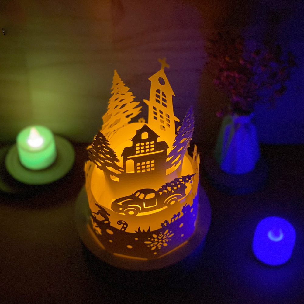 Xmas 7 – 3D Lantern SVG File for Cricut & Silhouette