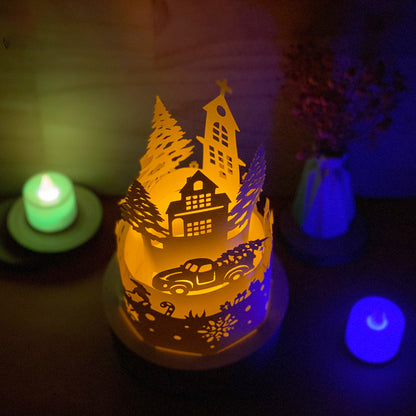 Xmas 7 – 3D Lantern SVG File for Cricut & Silhouette