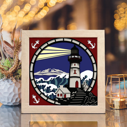 Lighthouse 9 – 3D Shadow Box SVG File for Cricut & Silhouette