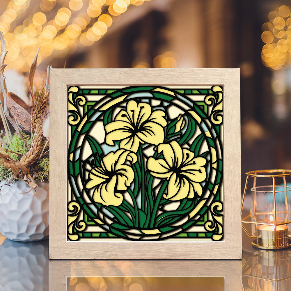 Lily – 3D Shadow Box SVG File for Cricut & Silhouette