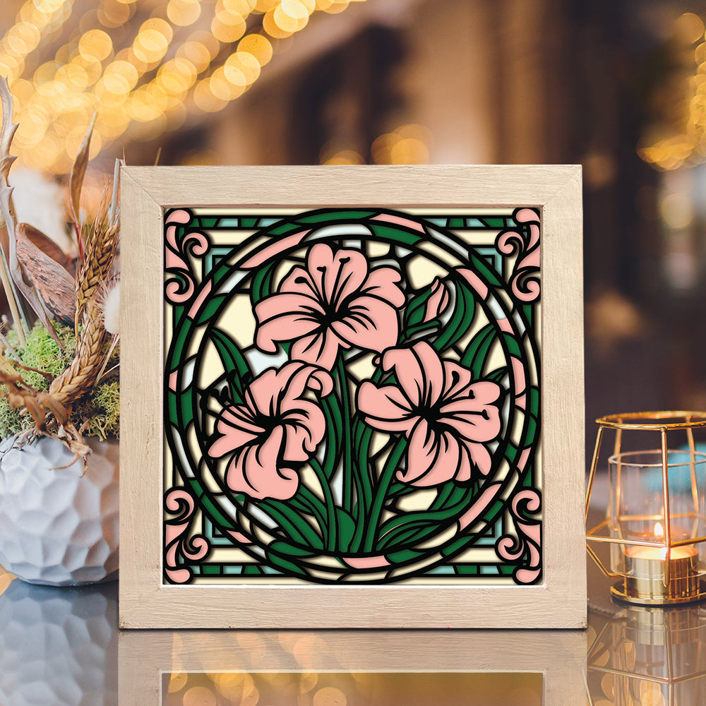 Lily – 3D Shadow Box SVG File for Cricut & Silhouette