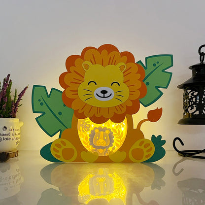 Lion – 3D Box SVG File for Cricut & Silhouette