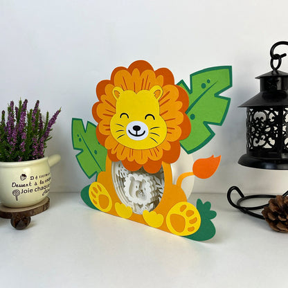 Lion – 3D Box SVG File for Cricut & Silhouette