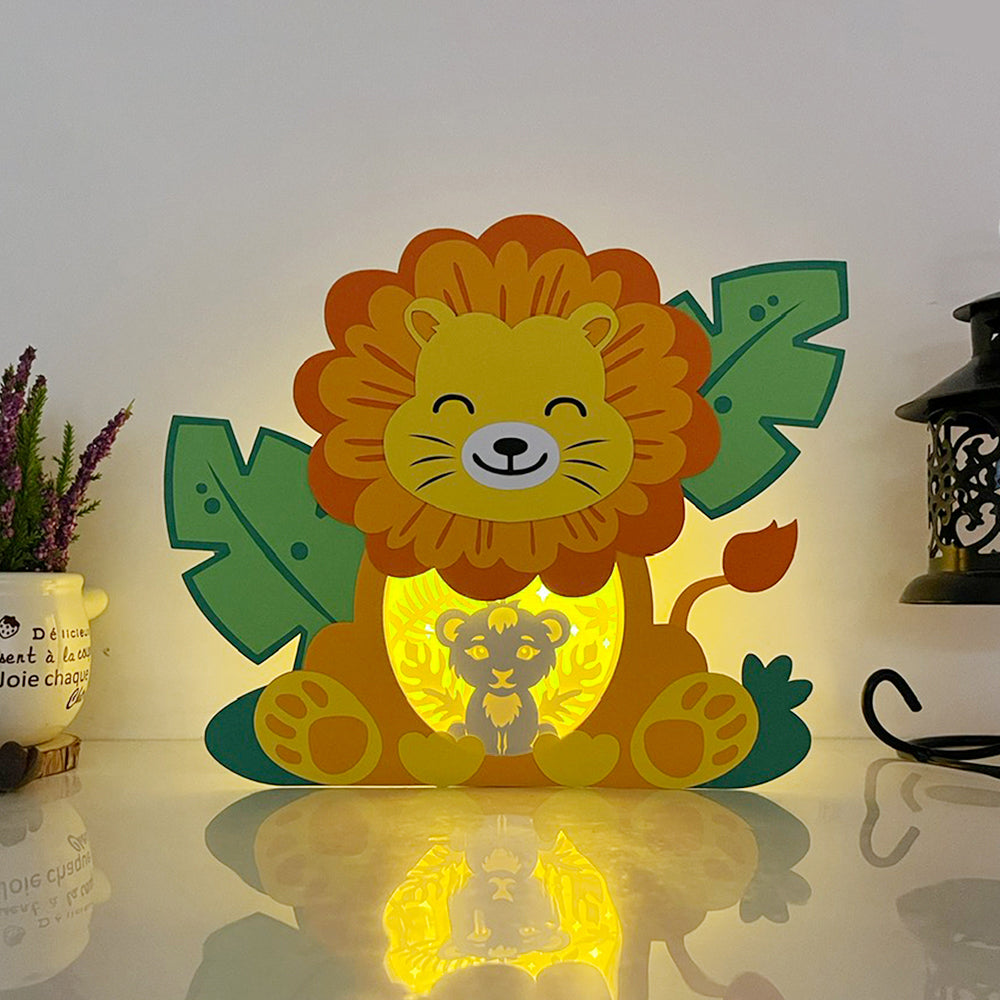 Lion 2 – 3D Box SVG File for Cricut & Silhouette
