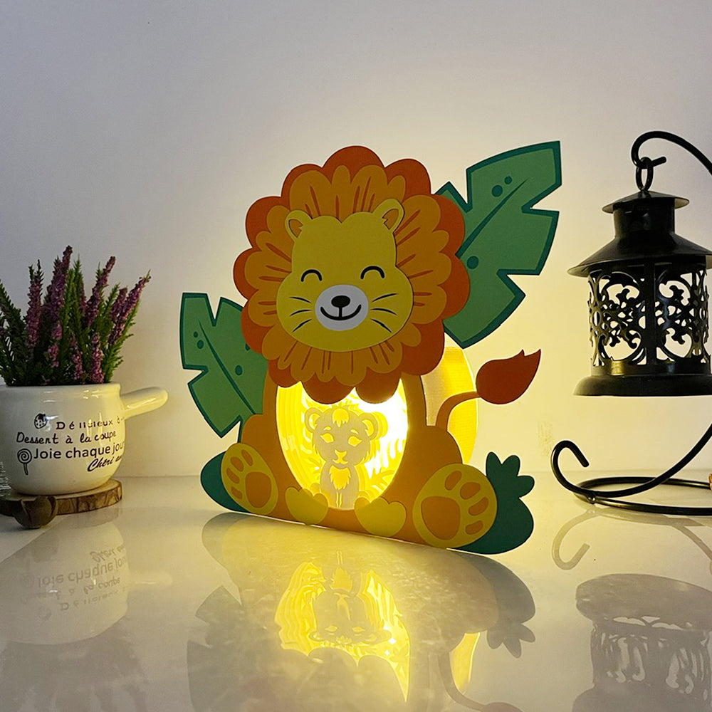 Lion 2 – 3D Box SVG File for Cricut & Silhouette