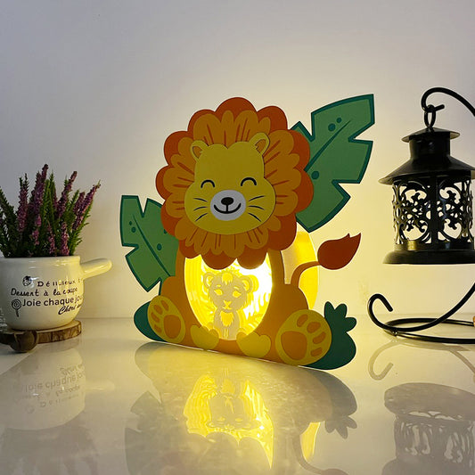 Lion 2 – 3D Box SVG File for Cricut & Silhouette