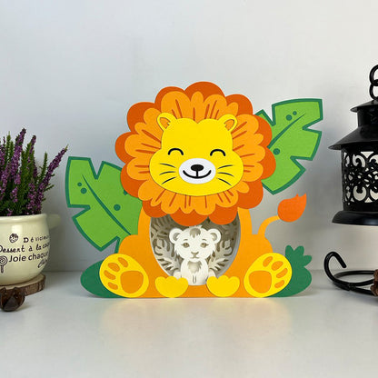 Lion 2 – 3D Box SVG File for Cricut & Silhouette