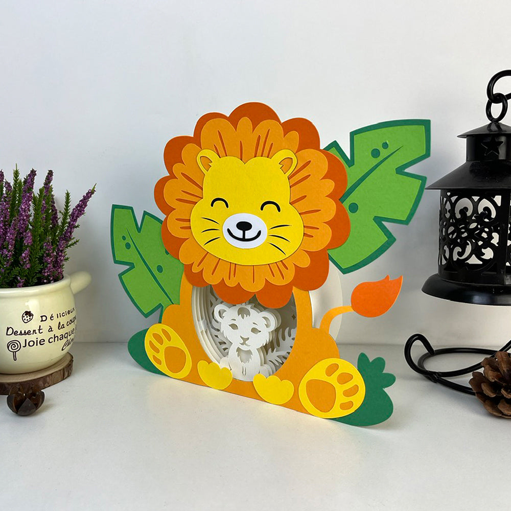 Lion 2 – 3D Box SVG File for Cricut & Silhouette