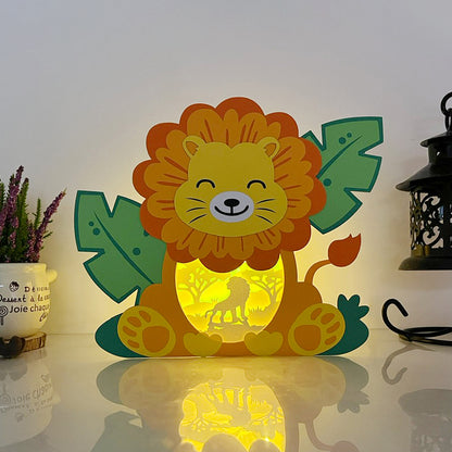 Lion 3 – 3D Box SVG File for Cricut & Silhouette