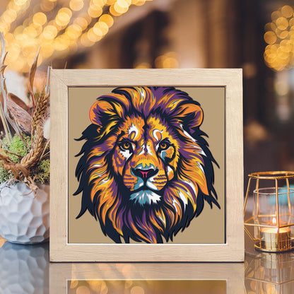 Lion Portrait 2 – 3D Shadow Box SVG File for Cricut & Silhouette