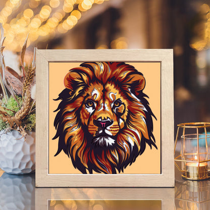 Lion Portrait 2 – 3D Shadow Box SVG File for Cricut & Silhouette