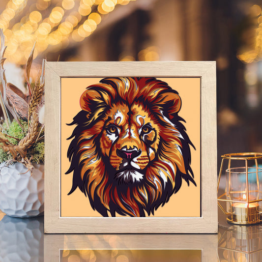 Lion Portrait 2 – 3D Shadow Box SVG File for Cricut & Silhouette