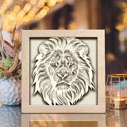 Lion Portrait 2 – 3D Shadow Box SVG File for Cricut & Silhouette