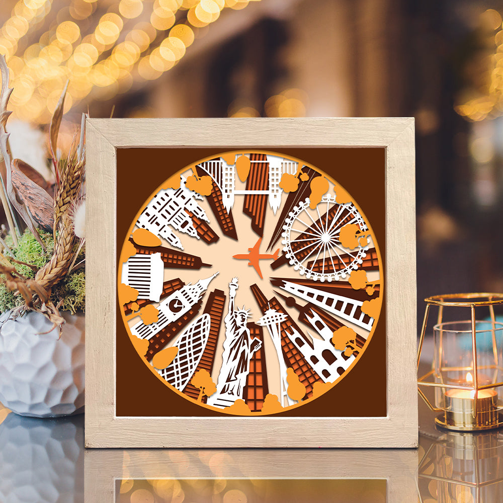 London 3 – 3D Shadow Box SVG File for Cricut & Silhouette