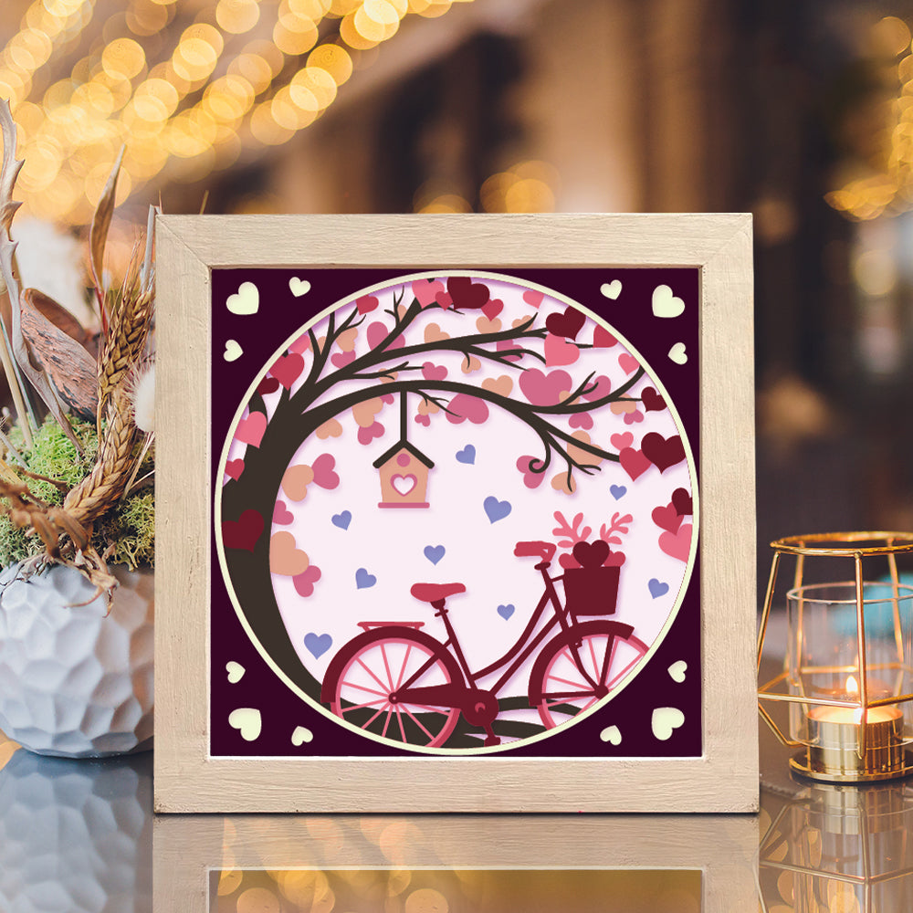 Love Bike – 3D Shadow Box SVG File for Cricut & Silhouette