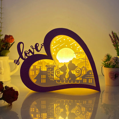 Cat Love – 3D Love Box File - Cricut File - VEKTOR KRAFT