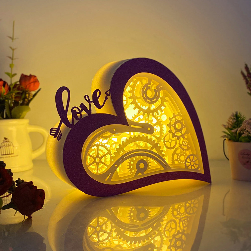 Heart Gear – 3D Love Box File - Cricut File - VEKTOR KRAFT