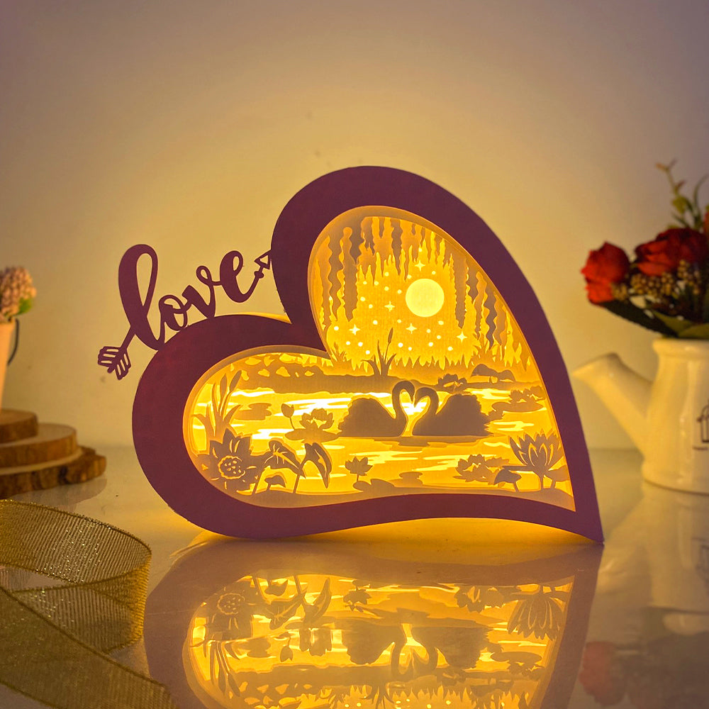 Swan Couple – 3D Love Box File - Cricut File - VEKTOR KRAFT