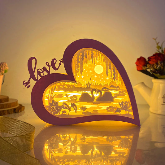 Swan Couple – 3D Love Box File - Cricut File - VEKTOR KRAFT