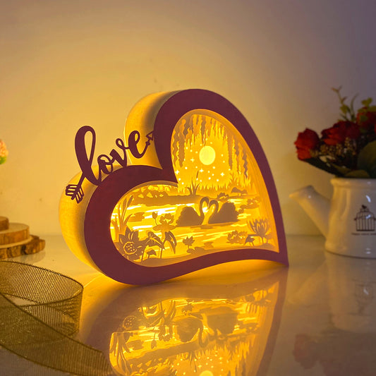 Swan Couple – 3D Love Box File - Cricut File - VEKTOR KRAFT