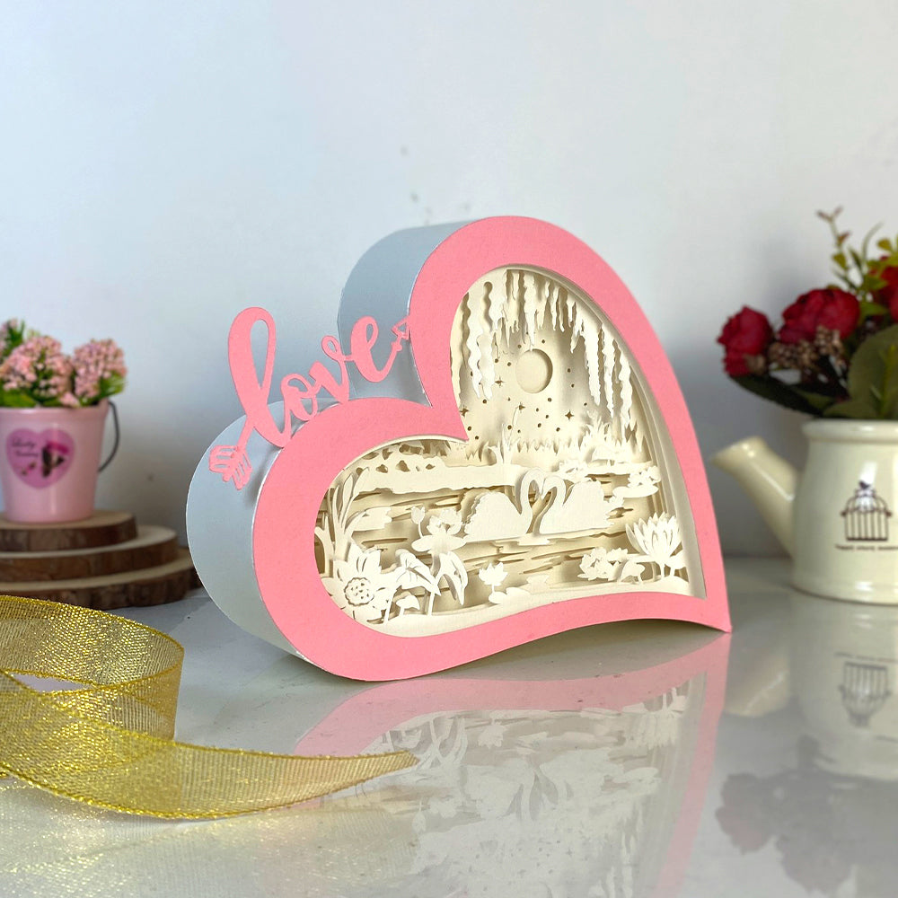 Swan Couple – 3D Love Box File - Cricut File - VEKTOR KRAFT