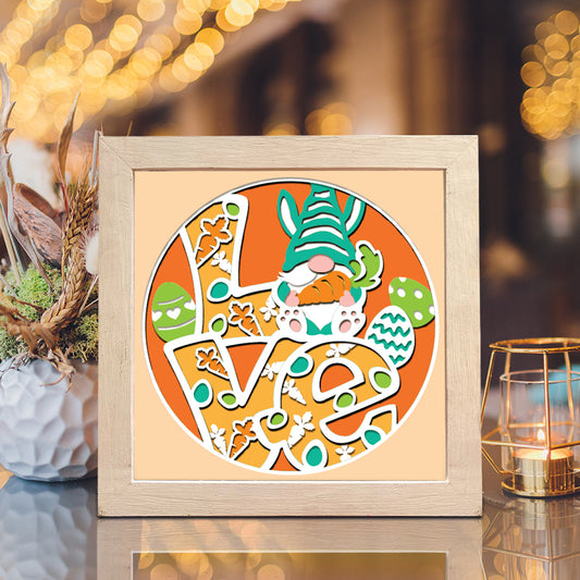 Love Easter – 3D Shadow Box SVG File for Cricut & Silhouette