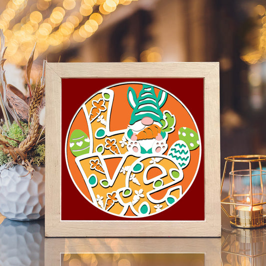 Love Easter – 3D Shadow Box SVG File for Cricut & Silhouette