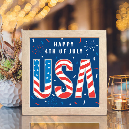 4th Of July USA – 3D Shadow Box SVG File for Cricut & Silhouette