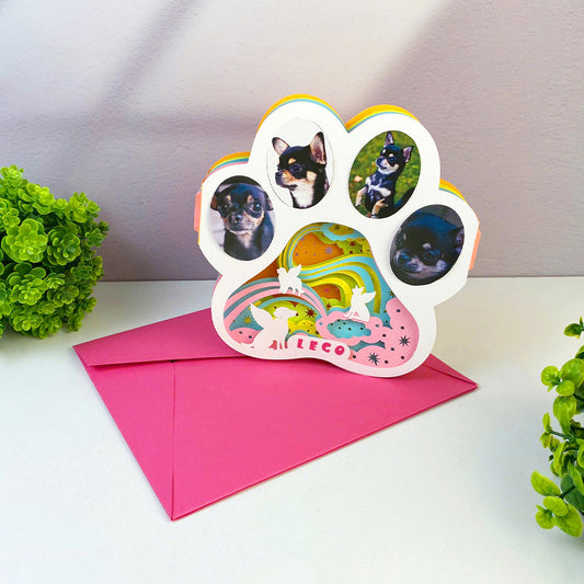 Memorial Pet Dog – 3D Paper Pop-up Card File - Cricut File - VEKTOR KRAFT