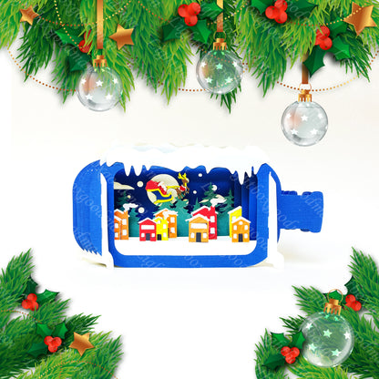 Merry Christmas 2 – 3D Pop-Up Card SVG File for Cricut & Silhouette
