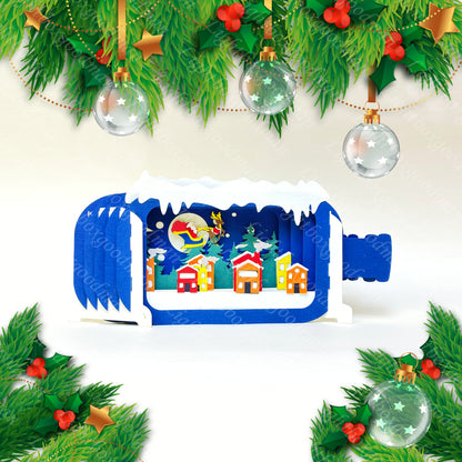Merry Christmas 2 – 3D Pop-Up Card SVG File for Cricut & Silhouette