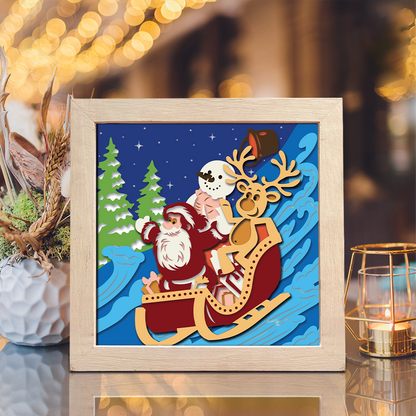 Merry Christmas 3 – 3D Shadow Box SVG File for Cricut & Silhouette