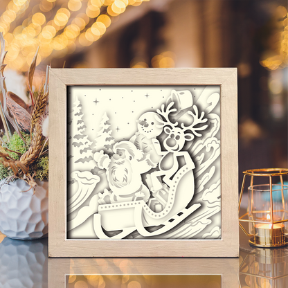 Merry Christmas 3 – 3D Shadow Box SVG File for Cricut & Silhouette