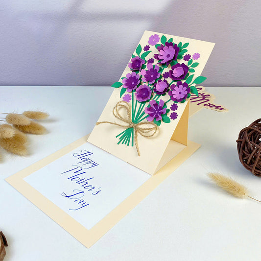 Mother's Day – 3D Paper Pop-up Card File - Cricut File - VEKTOR KRAFT