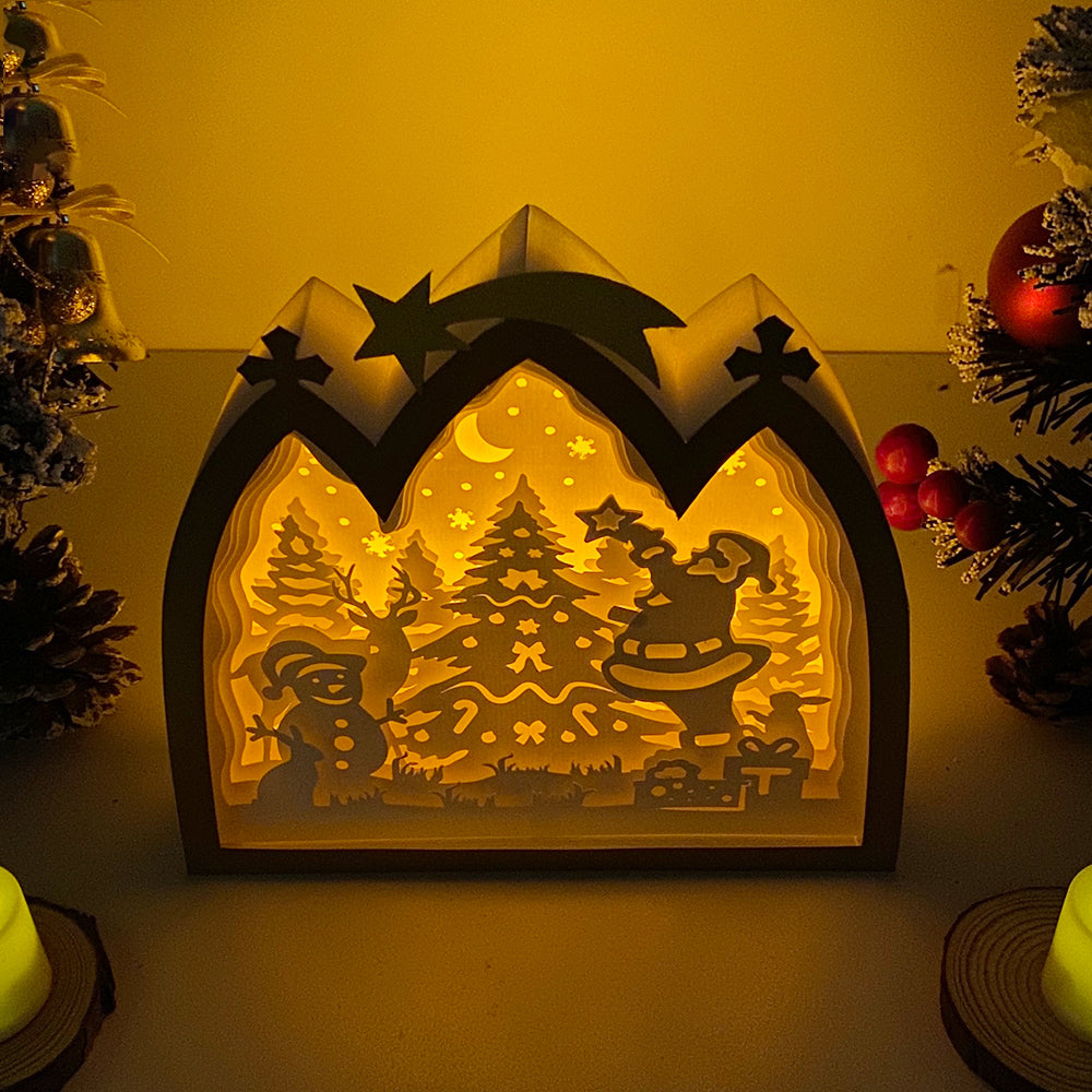 Merry Christmas – 3D Box SVG File for Cricut & Silhouette