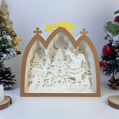 Merry Christmas – 3D Box SVG File for Cricut & Silhouette