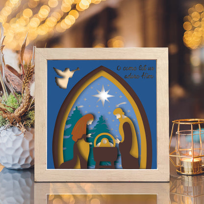Nativity Scene 3 – 3D Shadow Box SVG File for Cricut & Silhouette