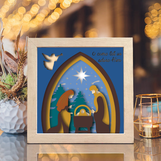 Nativity Scene 3 – 3D Shadow Box SVG File for Cricut & Silhouette