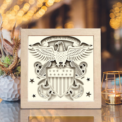 Navy – 3D Shadow Box SVG File for Cricut & Silhouette