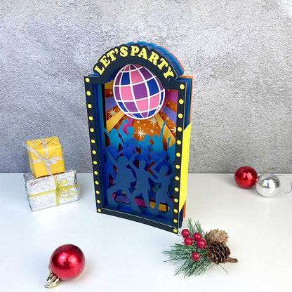 New Year Party – 3D Pop-Up Card SVG File for Cricut & Silhouette