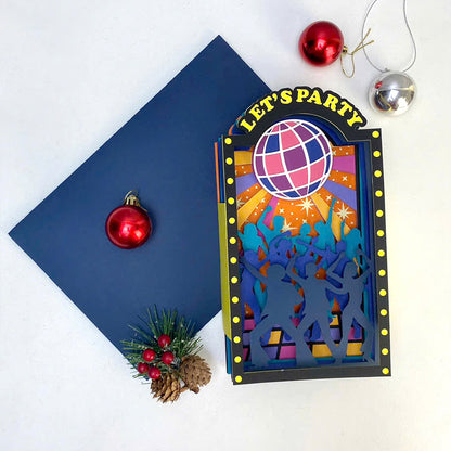 New Year Party – 3D Pop-Up Card SVG File for Cricut & Silhouette