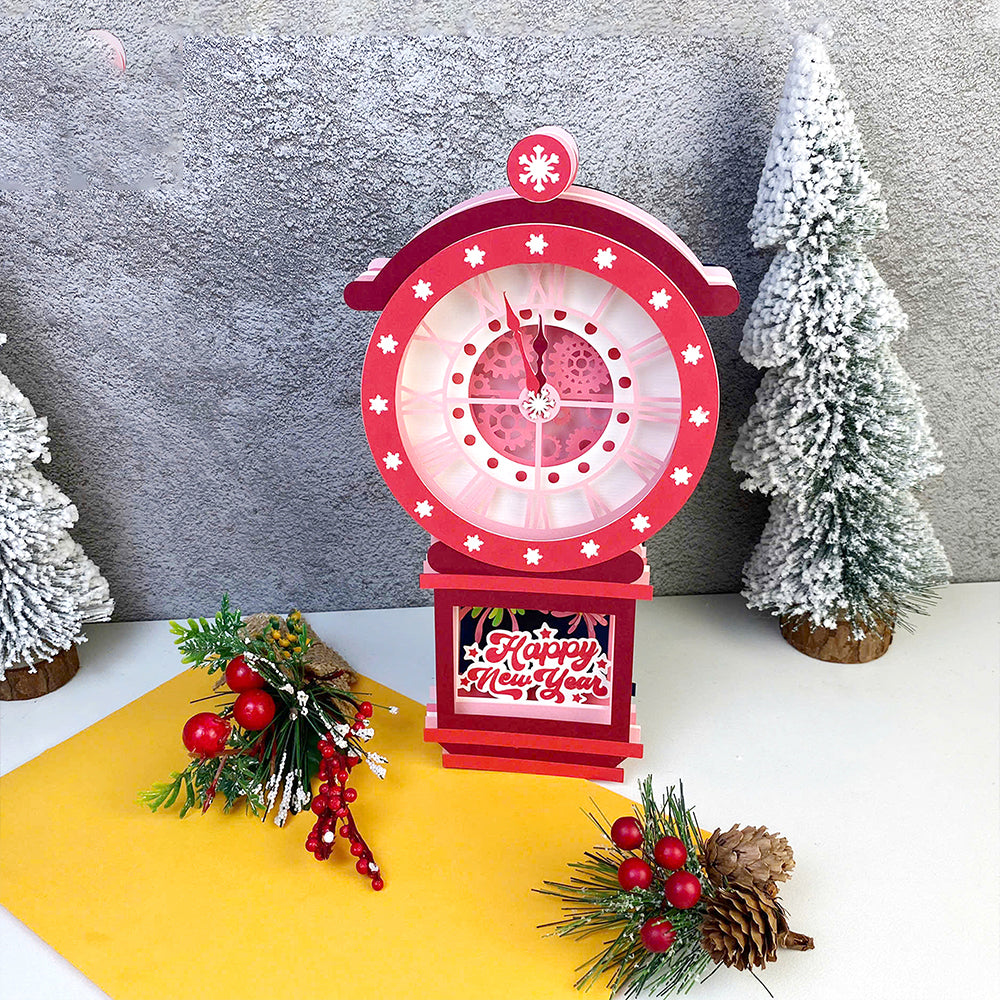 New Year – 3D Pop-Up Card SVG File for Cricut & Silhouette
