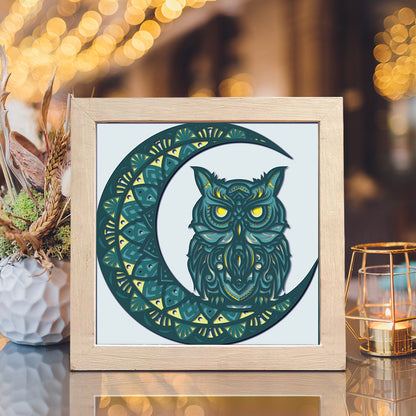 Owl Mandala – 3D Paper Cut Shadow Box File - Cricut File - (8x8 inches) - VEKTOR KRAFT