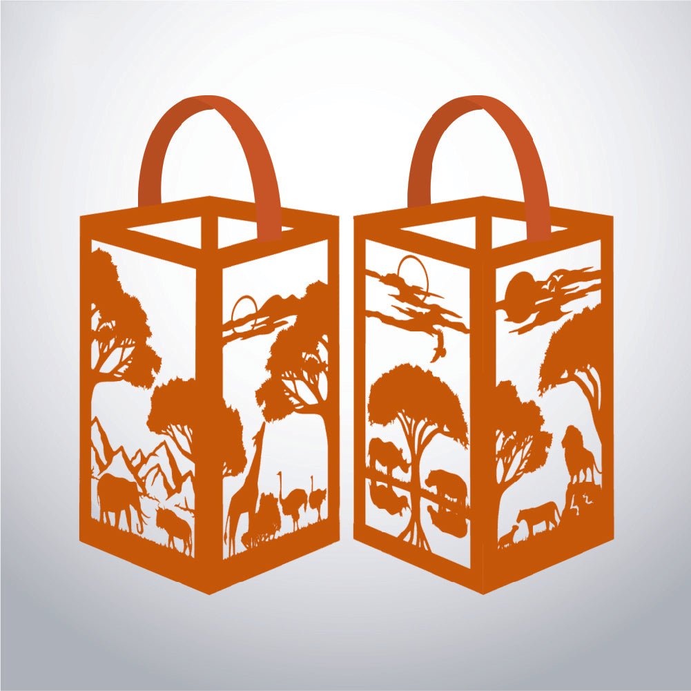 Africa Landspace - 3D Paper Lantern File 1  - Cricut File  - VEKTOR KRAFT