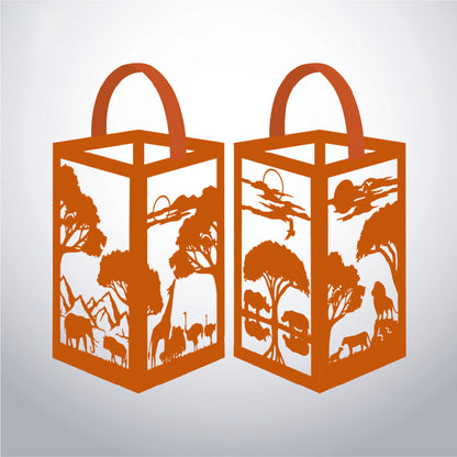 Africa Landspace - 3D Paper Lantern File 1  - Cricut File  - VEKTOR KRAFT