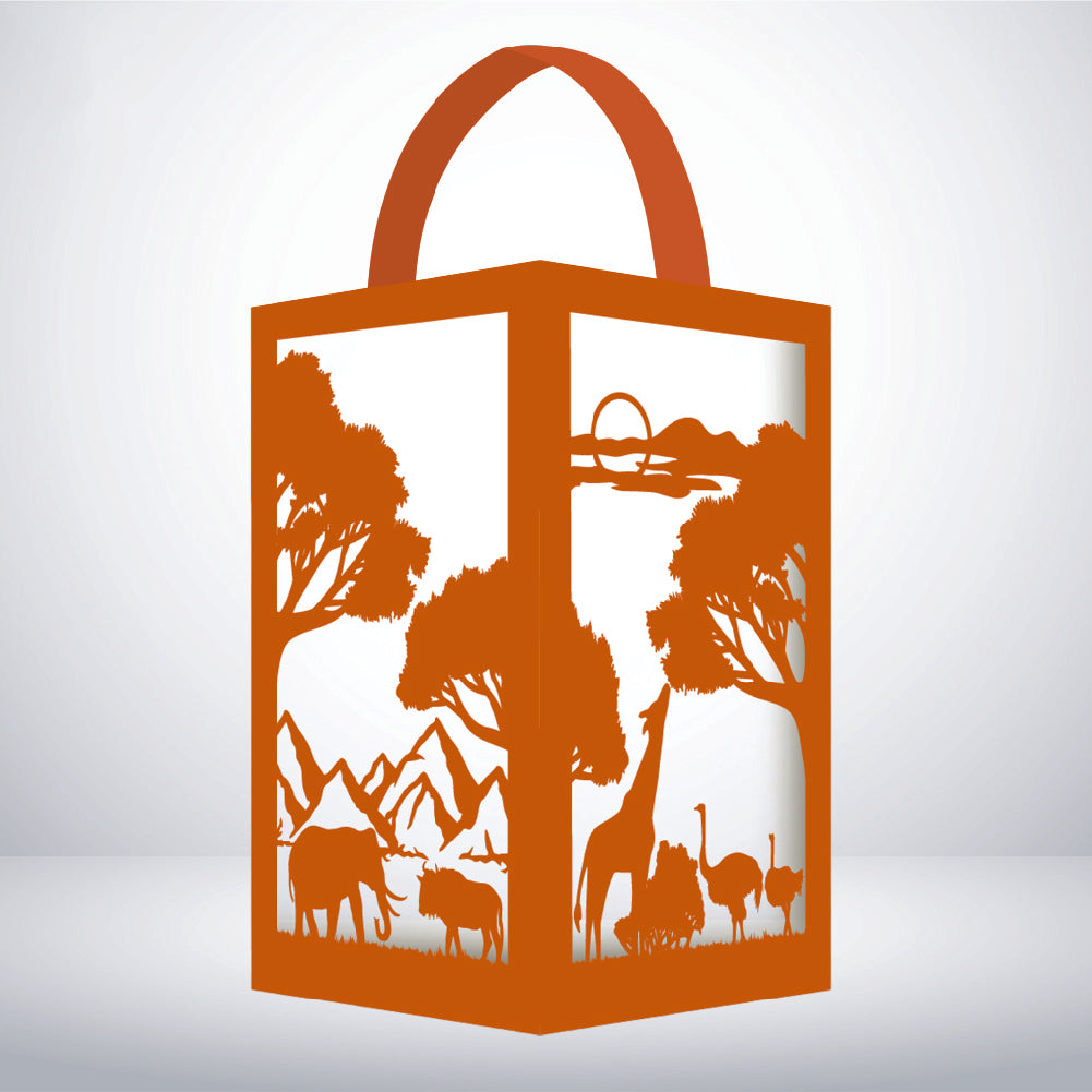 Africa Landspace - 3D Paper Lantern File 1  - Cricut File  - VEKTOR KRAFT